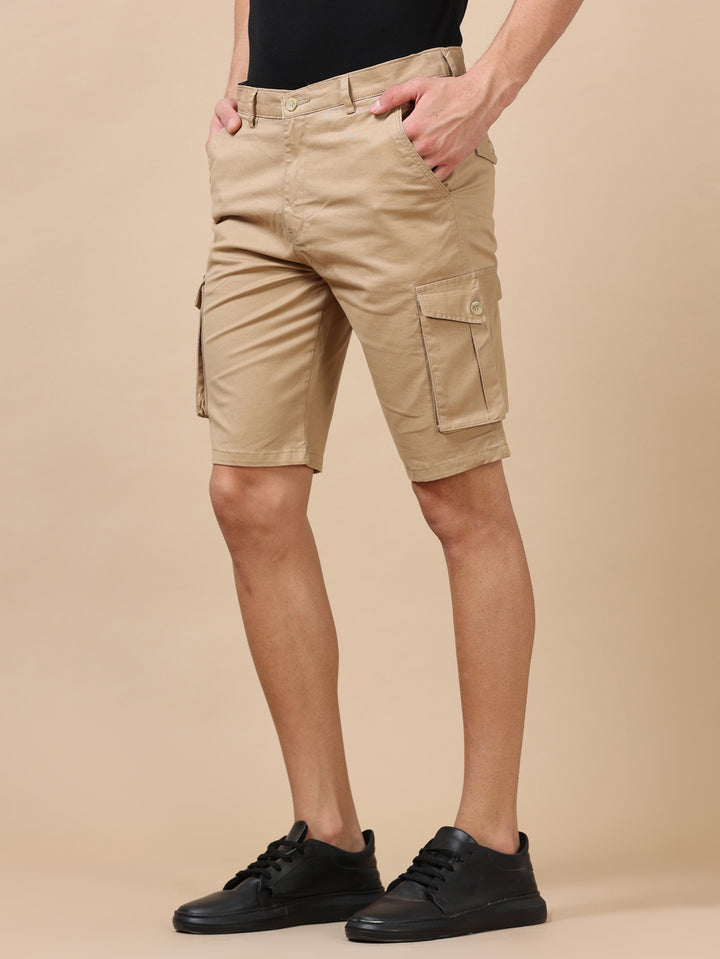 Beige Cargo Shorts Men's Shorts Bushirt   
