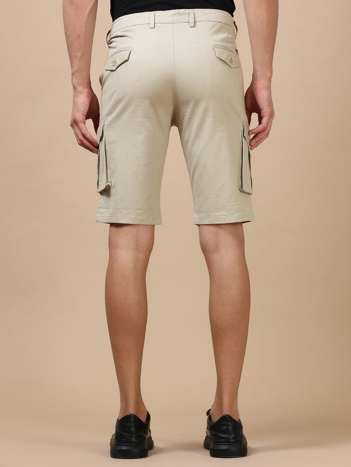 Cream Cargo Shorts Men's Shorts Bushirt   