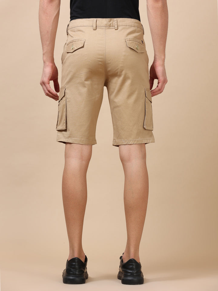 Beige Cargo Shorts Men's Shorts Bushirt   