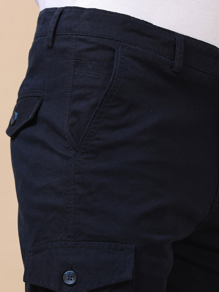Navy Blue Cargo Shorts Men's Shorts Bushirt   