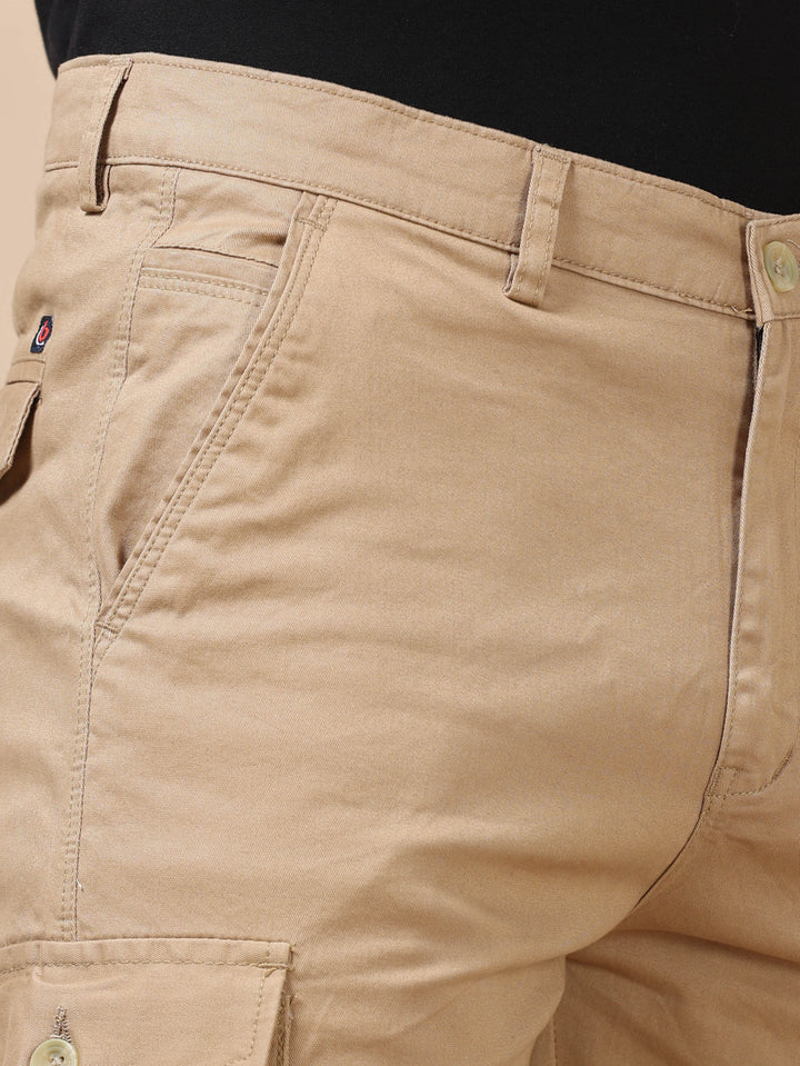 Beige Cargo Shorts Men's Shorts Bushirt   