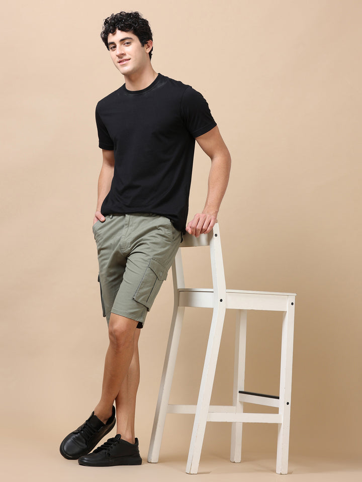 Sage Green Cargo Shorts Men's Shorts Bushirt   