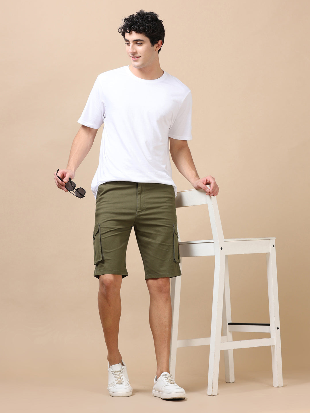 Military Green Cargo Shorts Men's Shorts Bushirt   