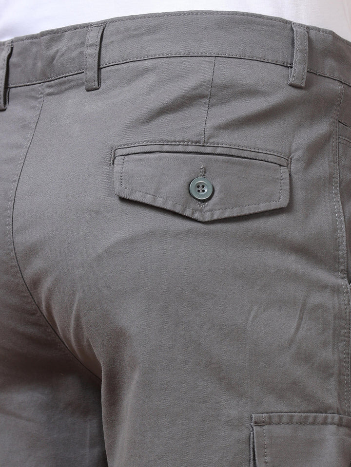 Stone Grey Cargo Shorts Men's Shorts Bushirt   