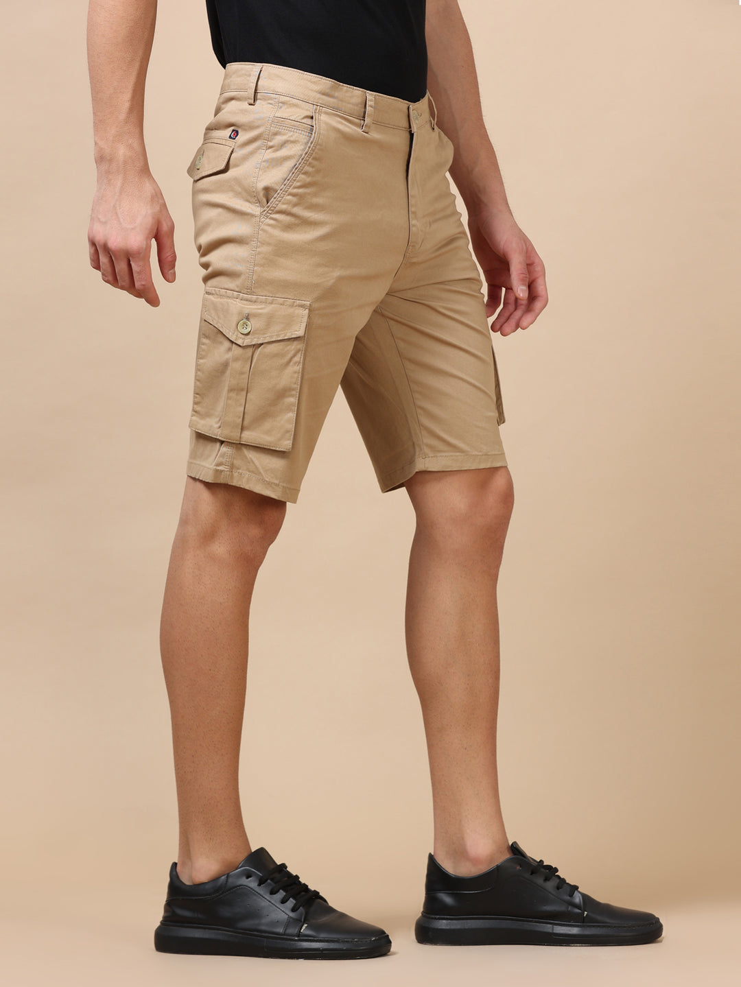 Beige Cargo Shorts Men's Shorts Bushirt   