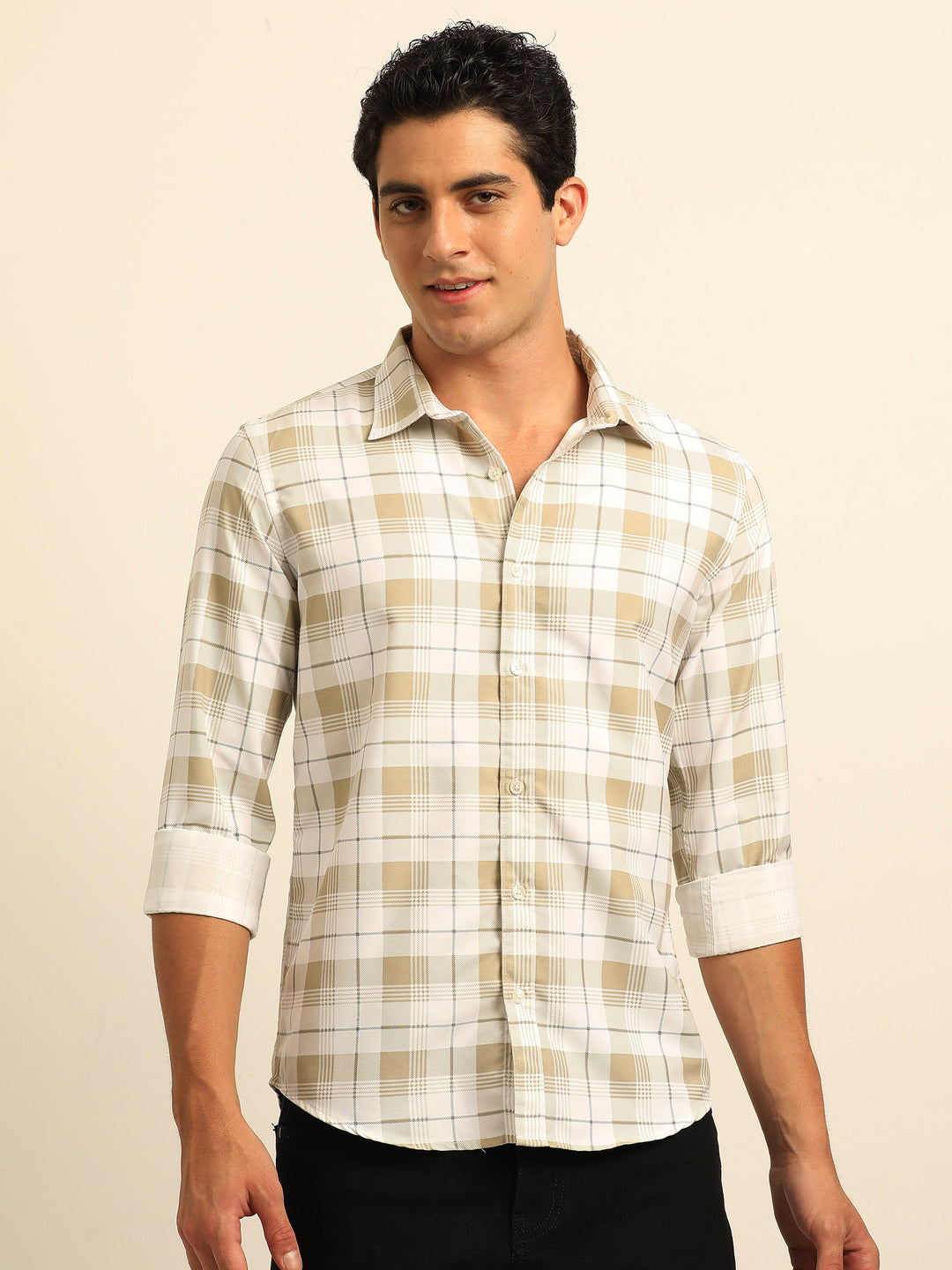 Pista Regular Fit Check Shirt Checks Shirt Bushirt