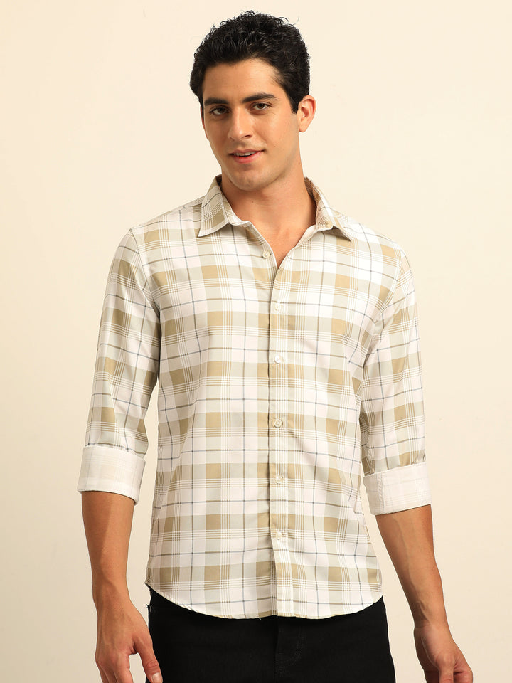 Pista Regular Fit Check Shirt Checks Shirt Bushirt