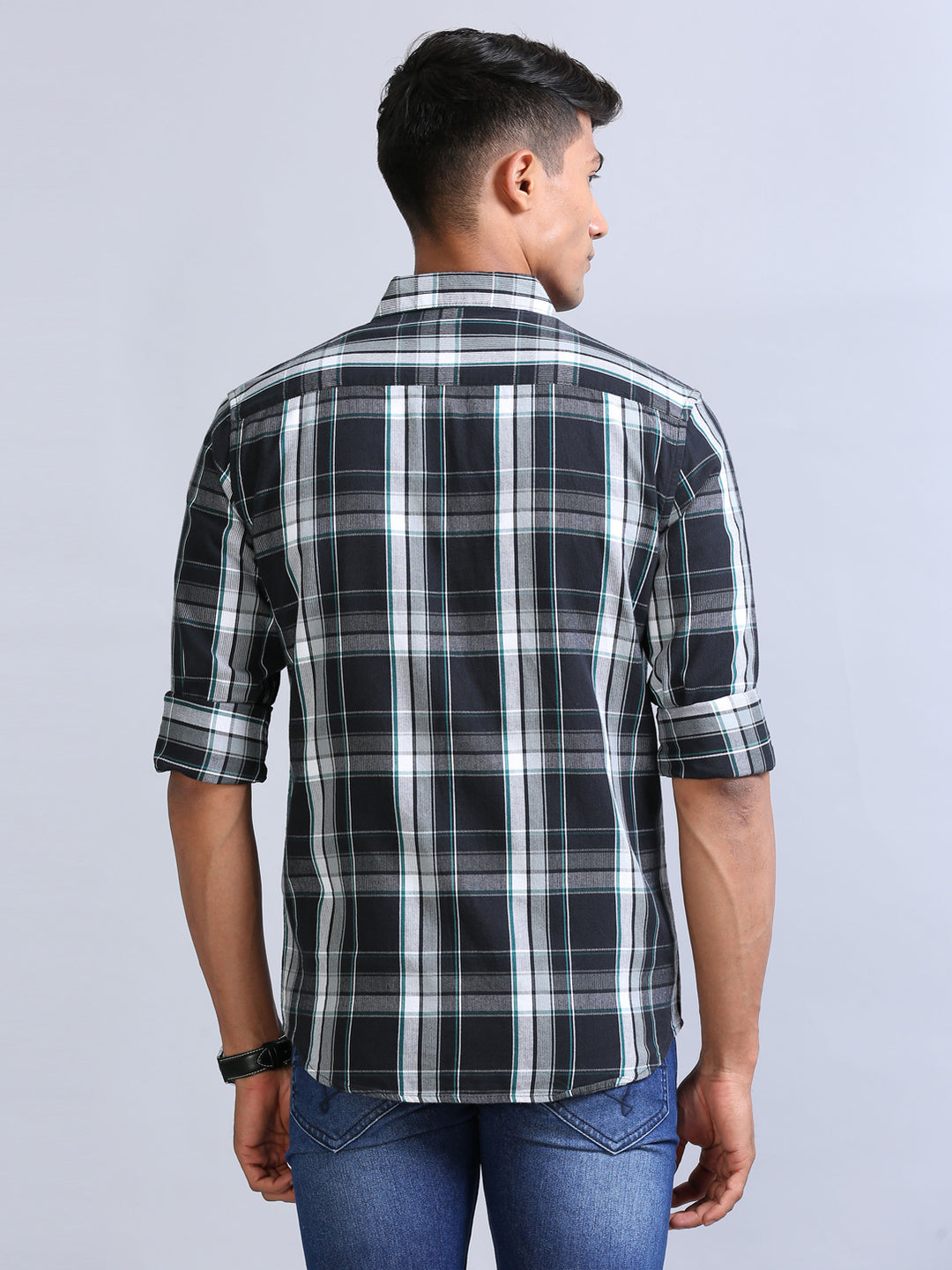 Wale Quadrey Black Checks Shirt Checks Shirt Bushirt   