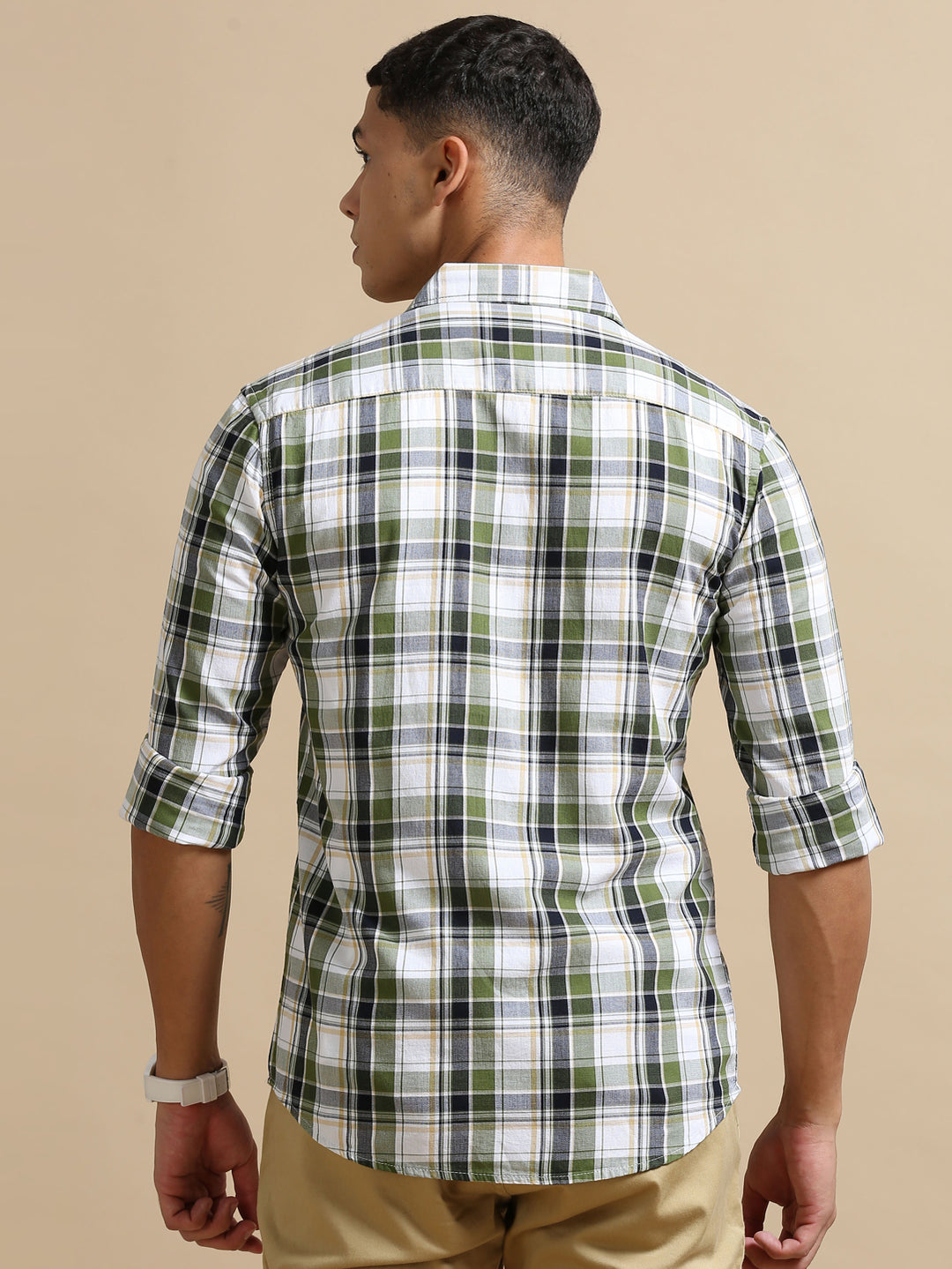 Cannon Green Checks Shirt Checks Shirt Bushirt   