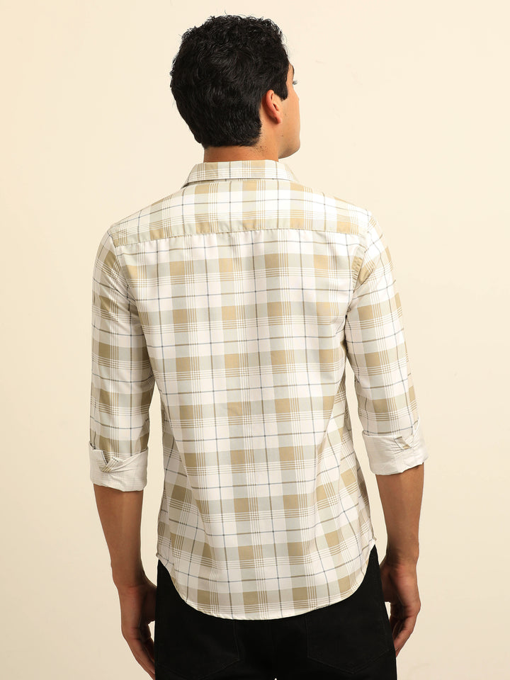 Pista Regular Fit Check Shirt Checks Shirt Bushirt