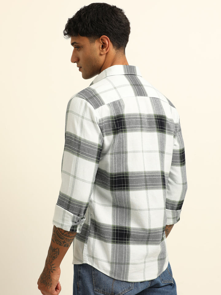 Black Checks Regular Fit Shirt Checks Shirt Bushirt