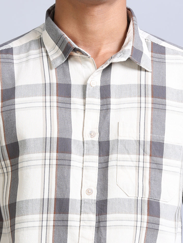 Wale Quadrey Grey Checks Shirt Checks Shirt Bushirt   