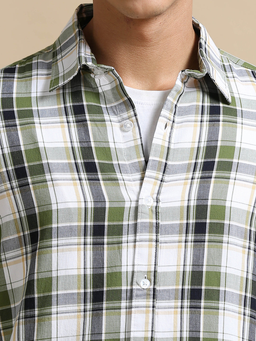 Cannon Green Checks Shirt Checks Shirt Bushirt   