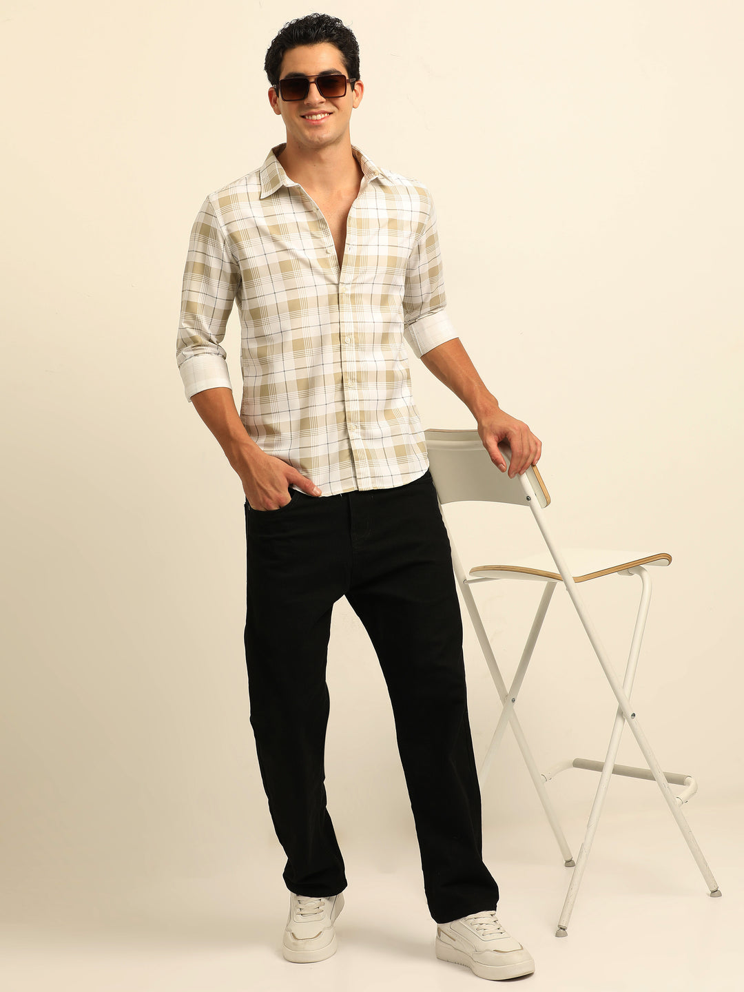 Pista Regular Fit Check Shirt Checks Shirt Bushirt