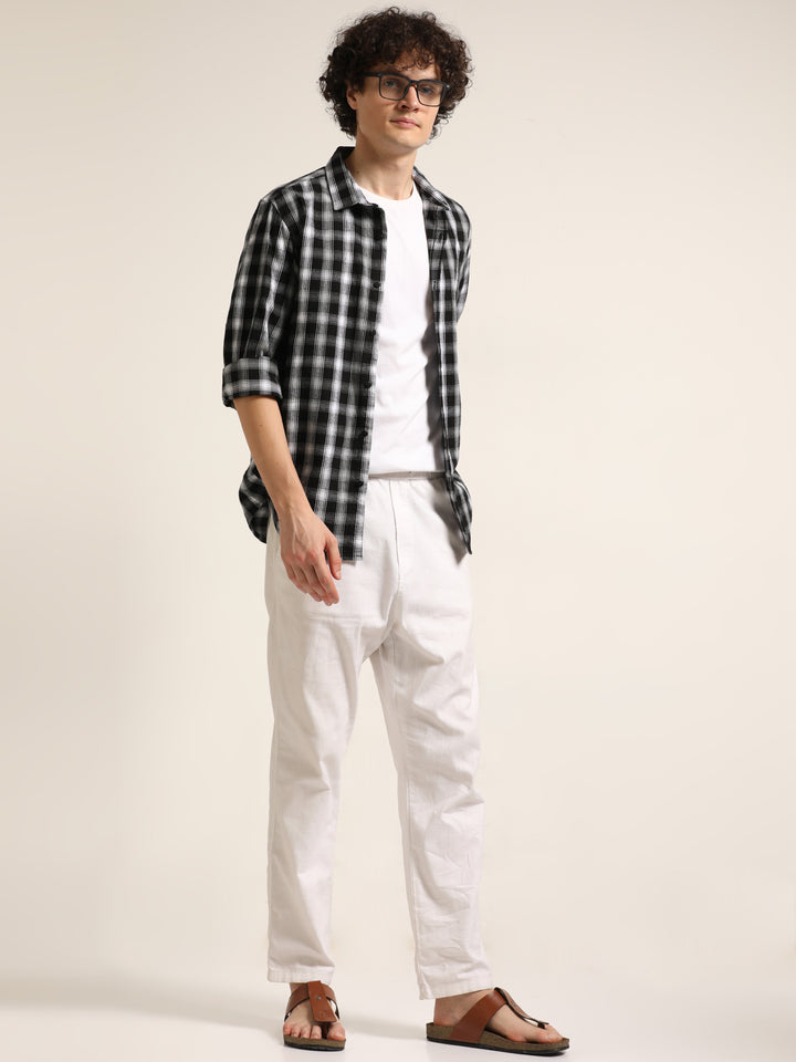 Black Checks Regular Fit Shirt Checks Shirt Bushirt