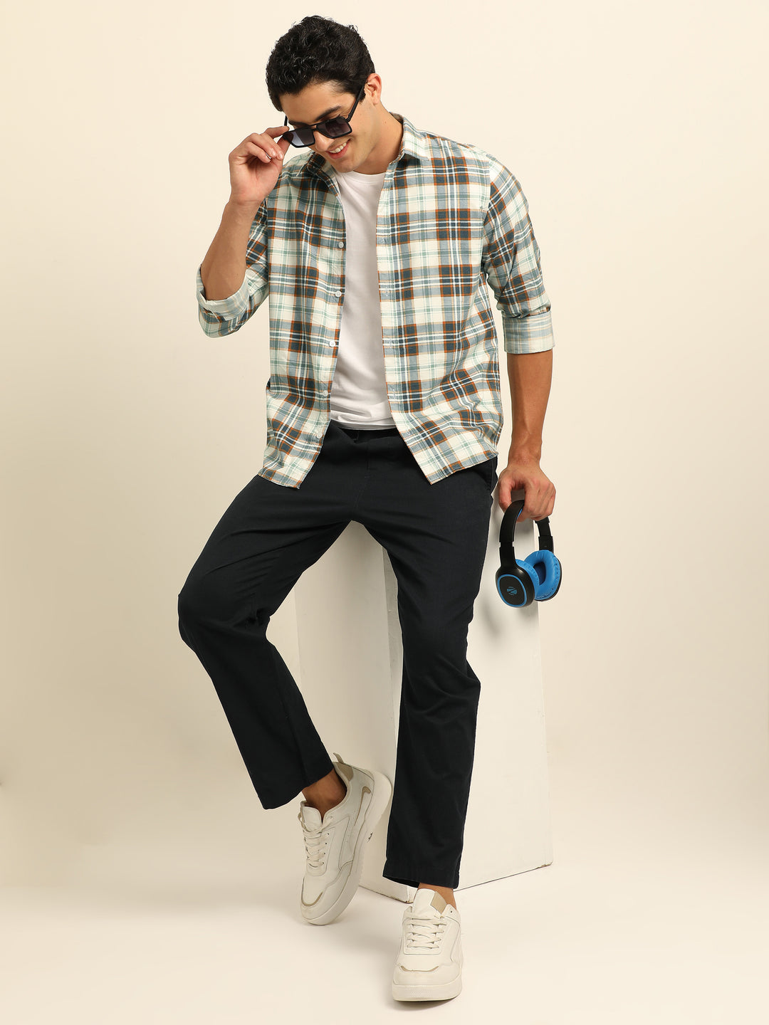 Brown Regular Fit Check Shirt Checks Shirt Bushirt
