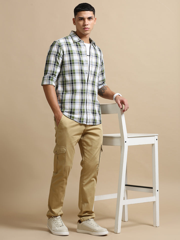 Cannon Green Checks Shirt Checks Shirt Bushirt   
