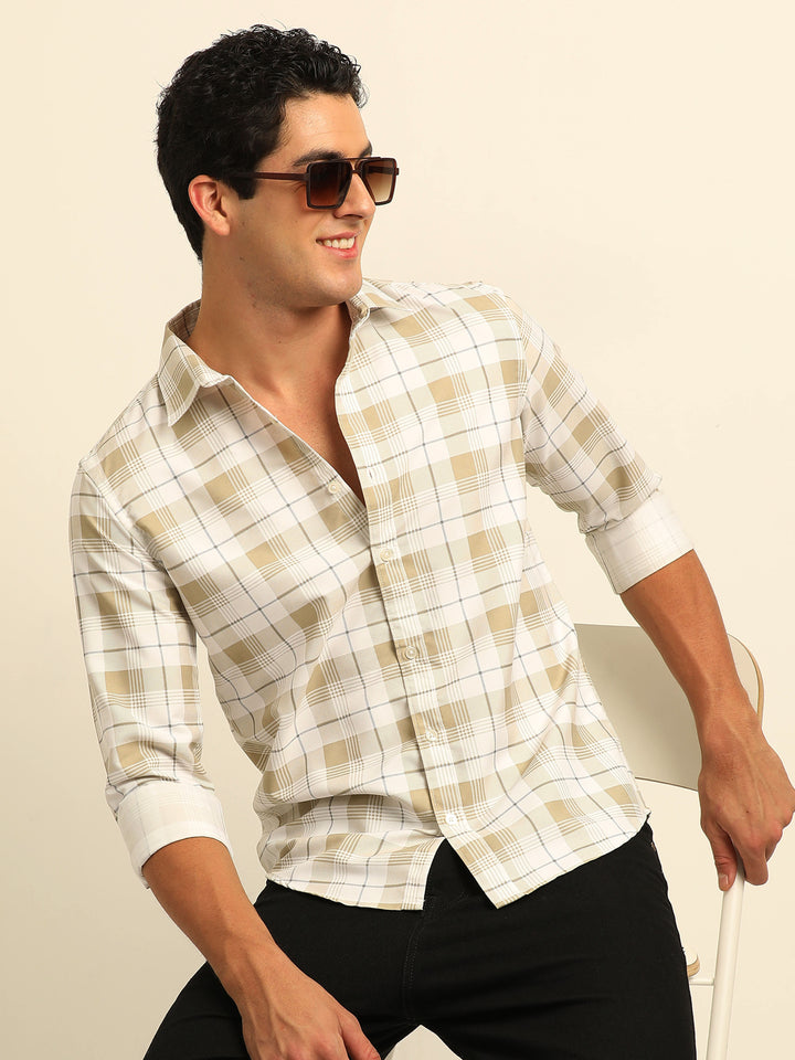 Pista Regular Fit Check Shirt Checks Shirt Bushirt