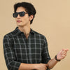 Savvy Squares Rifle Green Checks Shirt Checks Shirt Bushirt   