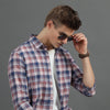 Plaided Taupe Checked Shirt Checks Shirt Bushirt   