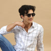 Savvy Squares White Checks Shirt Checks Shirt Bushirt   