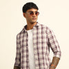 Red Checks Regular Fit Shirt Checks Shirt Bushirt