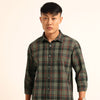 Rifle Green Regular Fit Check Shirt Chinos Bushirt