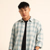 Light Blue Regular Fit Check Shirt Checks Shirt Bushirt