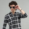 Dupplin Grid Black Checked Shirt Checks Shirt Bushirt   