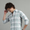 Tartan Checks Light Grey Shirt Checks Shirt Bushirt   