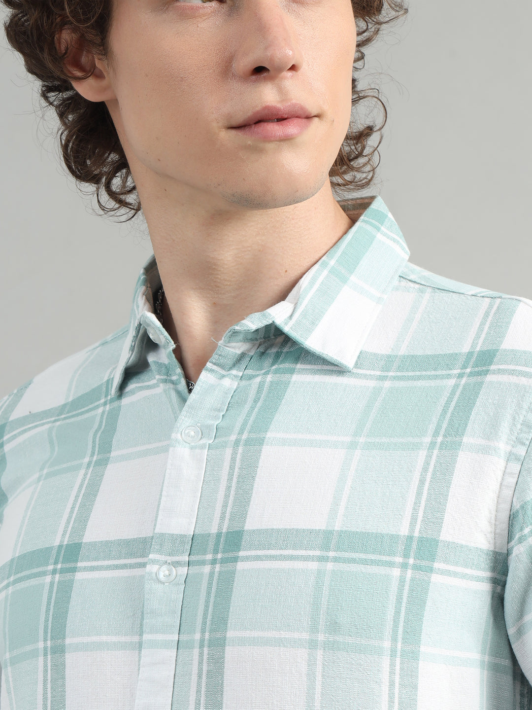 Laurel Green Regular Fit Check Shirt Checks Shirt Bushirt