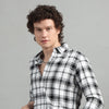 Dupplin Grid White Checked Shirt Checks Shirt Bushirt   