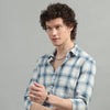 Windowpane Blue Checks Shirt Checks Shirt Bushirt   