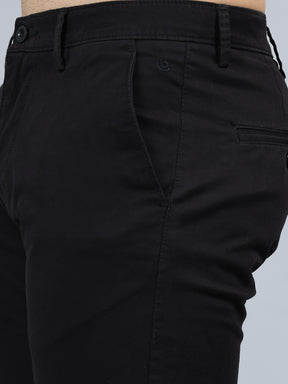 Fringe Black Solid Chinos Chinos Bushirt   