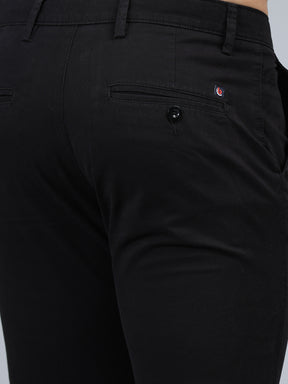 Fringe Black Solid Chinos Chinos Bushirt   