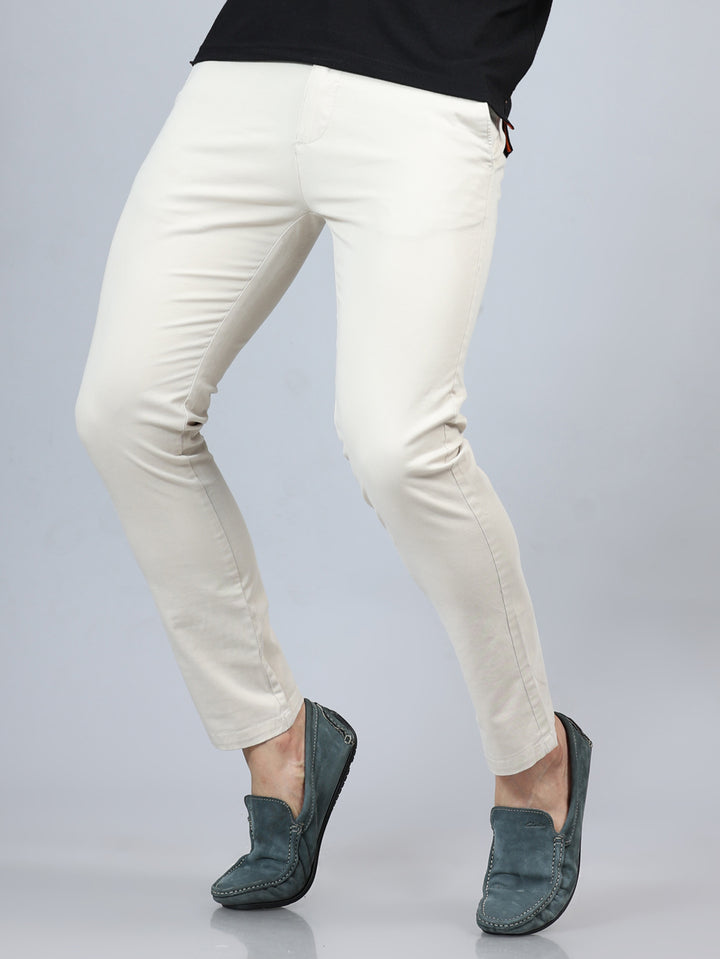 Fringe Cream Solid Chinos Chinos Bushirt   