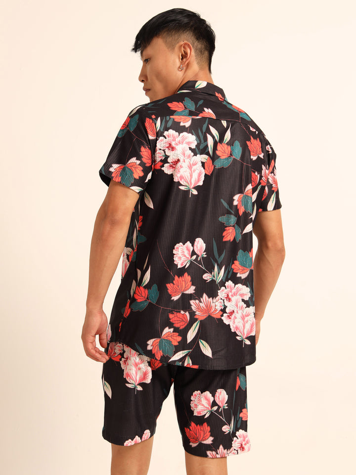 Black printed Co-Ords Regular Size Co-Ords Bushirt