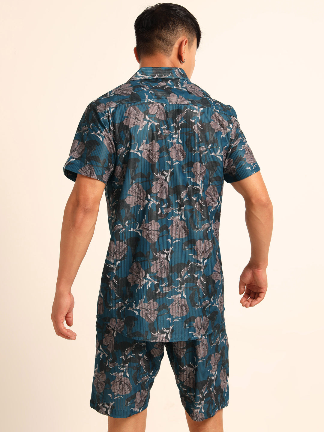 Persian Blue printed Co-Ords Regular Size Co-Ords Bushirt