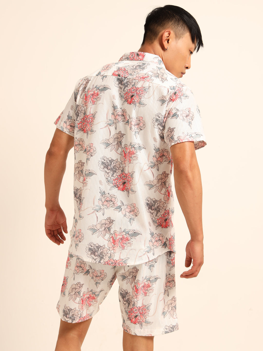 White printed Co-Ords Regular Size Co-Ords Bushirt