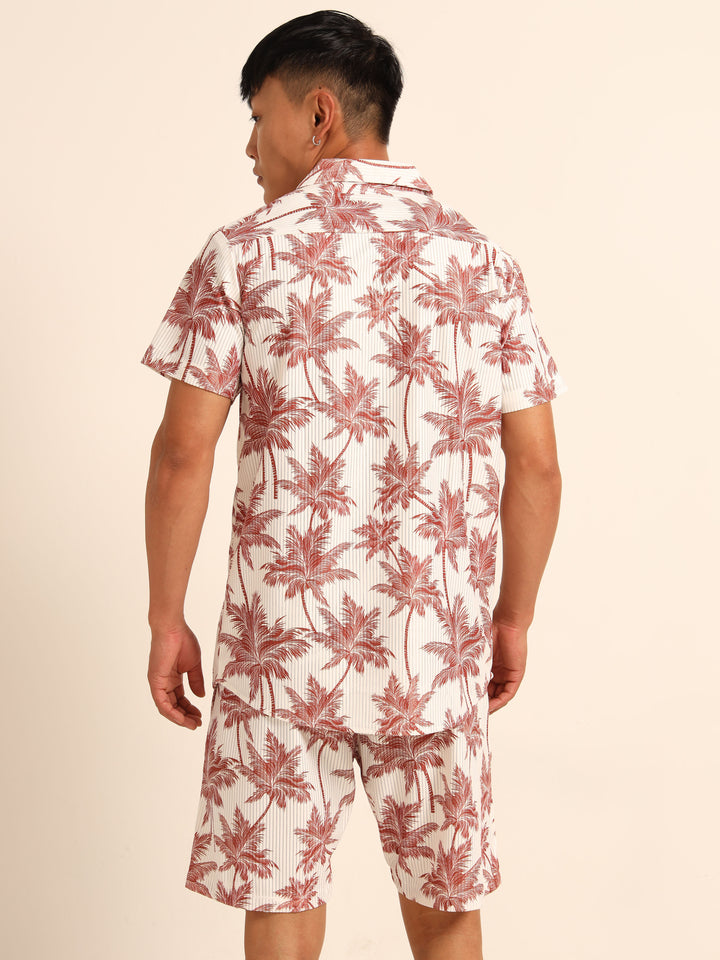 White printed Co-Ords Regular Size Co-Ords Bushirt