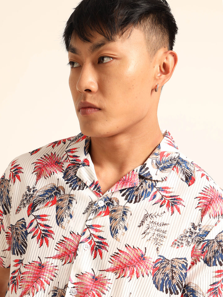 White printed Co-Ords Regular Size Co-Ords Bushirt