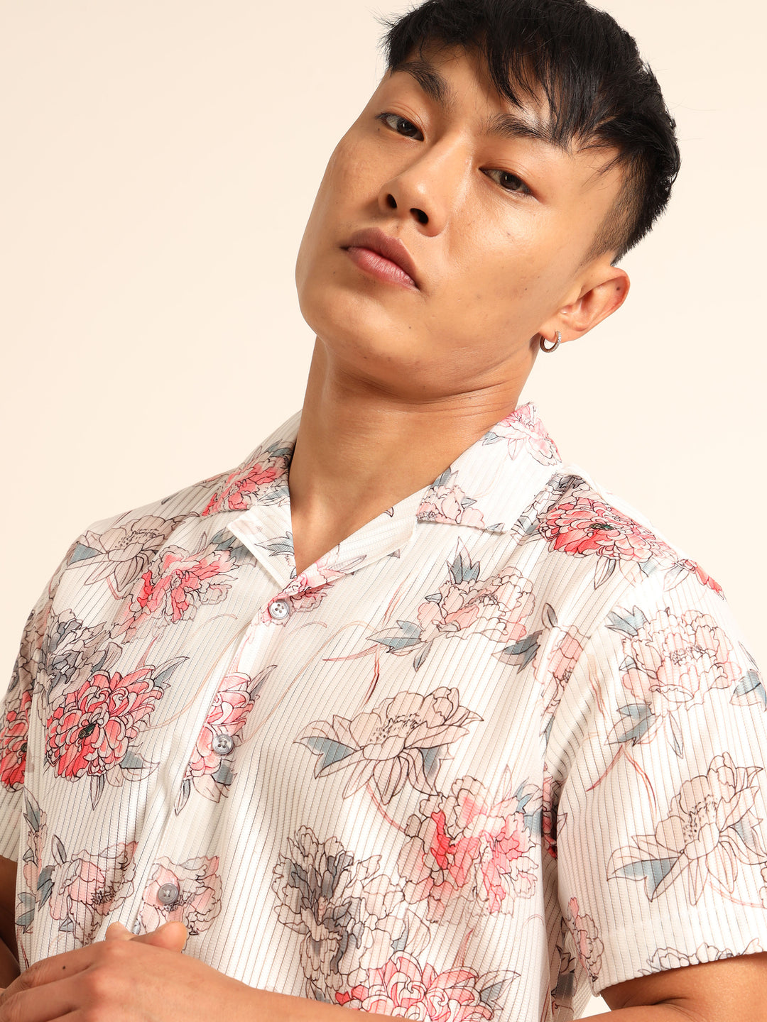 White printed Co-Ords Regular Size Co-Ords Bushirt