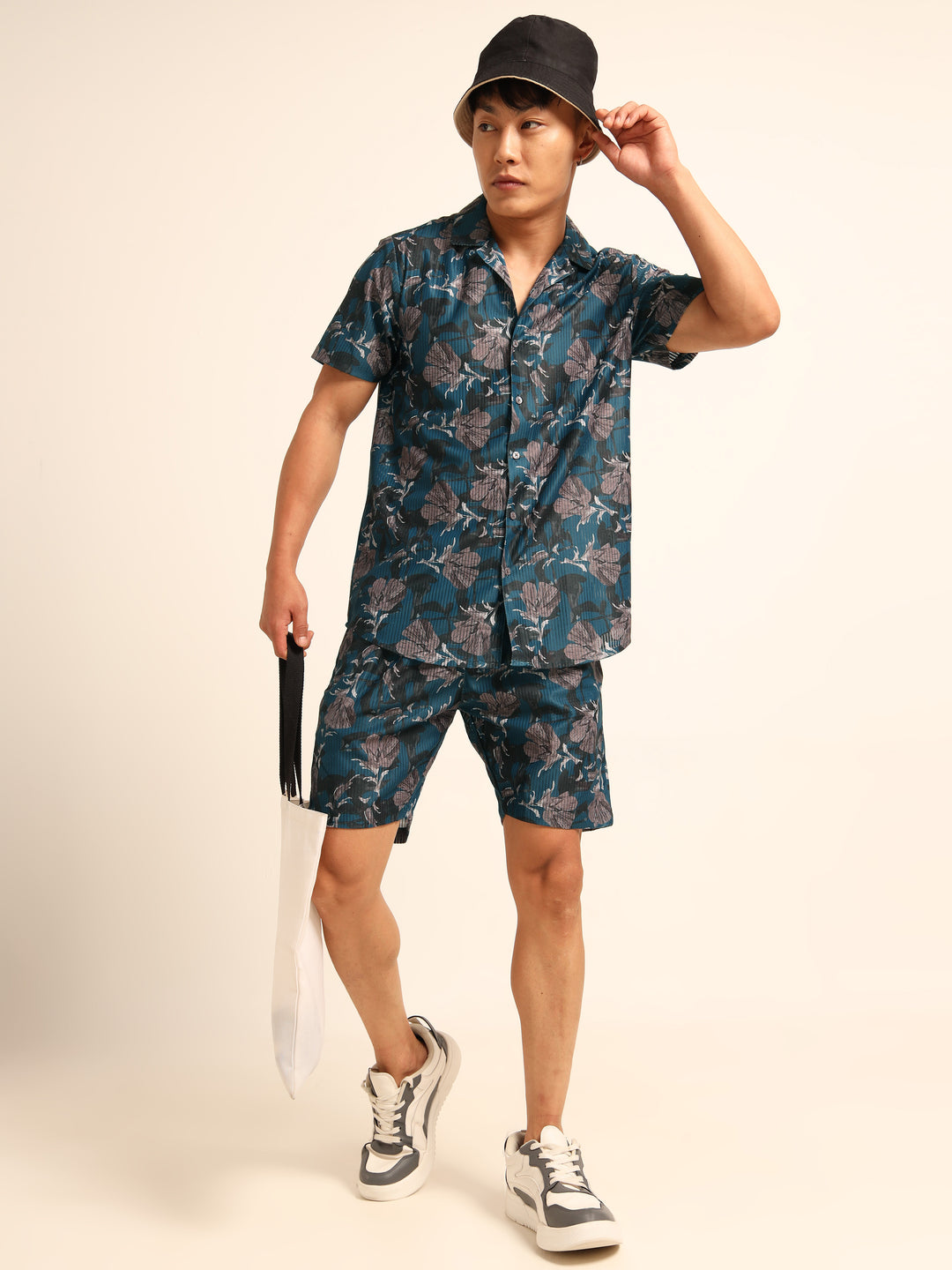 Persian Blue printed Co-Ords Regular Size Co-Ords Bushirt