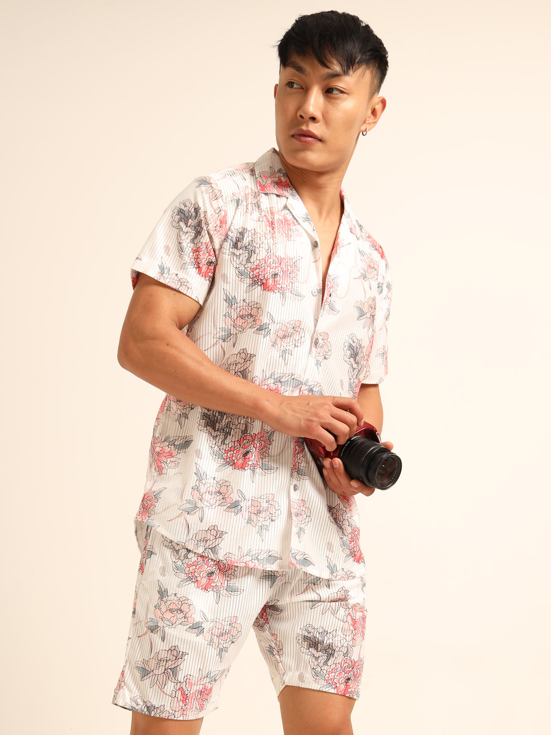 White printed Co-Ords Regular Size Co-Ords Bushirt