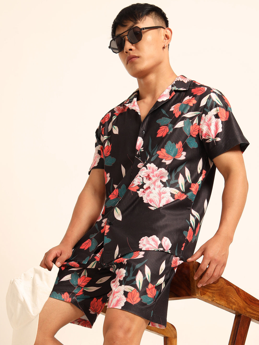 Black printed Co-Ords Regular Size Co-Ords Bushirt