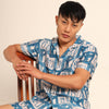 Blue printed Co-Ords Regular Size Co-Ords Bushirt