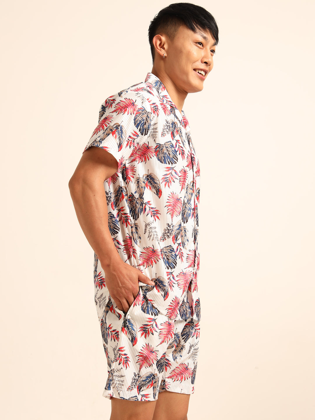 White printed Co-Ords Regular Size Co-Ords Bushirt