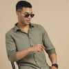 Moss Green Solid Harring Shirt Solid Shirt Bushirt   