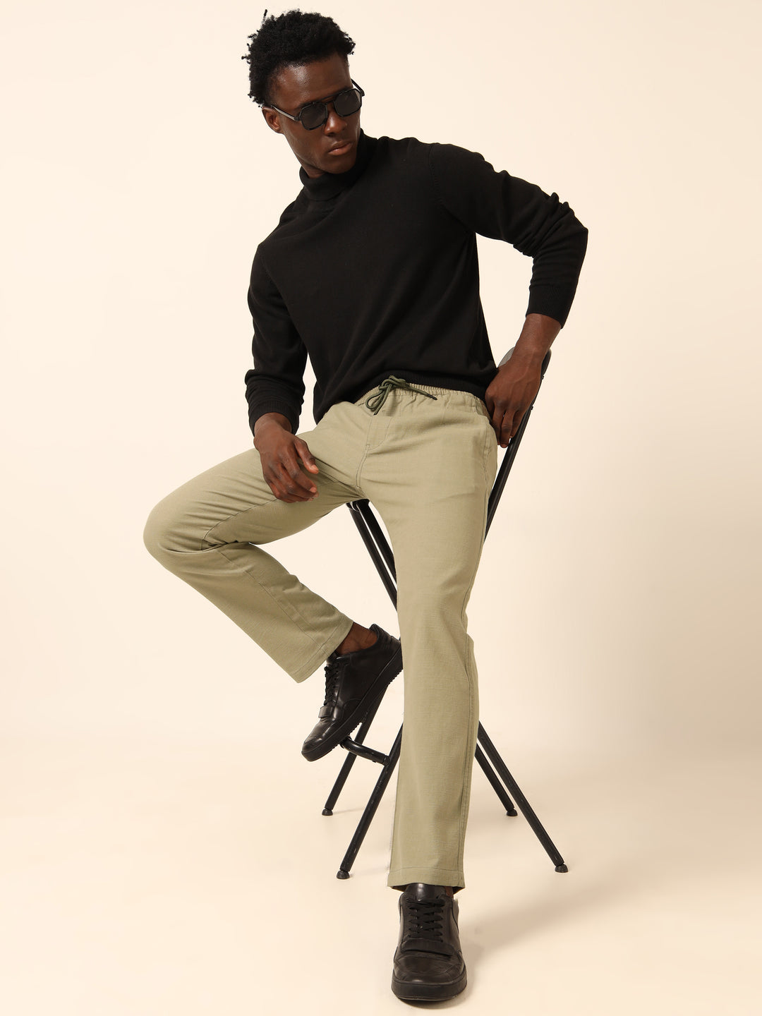Sage Green Linen Trouser