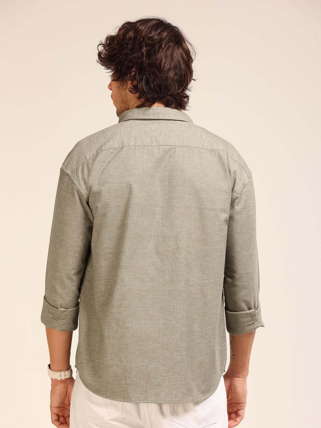 Moss Green Oversize Lenin Shackets Shackets Bushirt